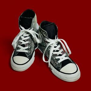 Converse Gray and Pink All Star Sneakers sz 7